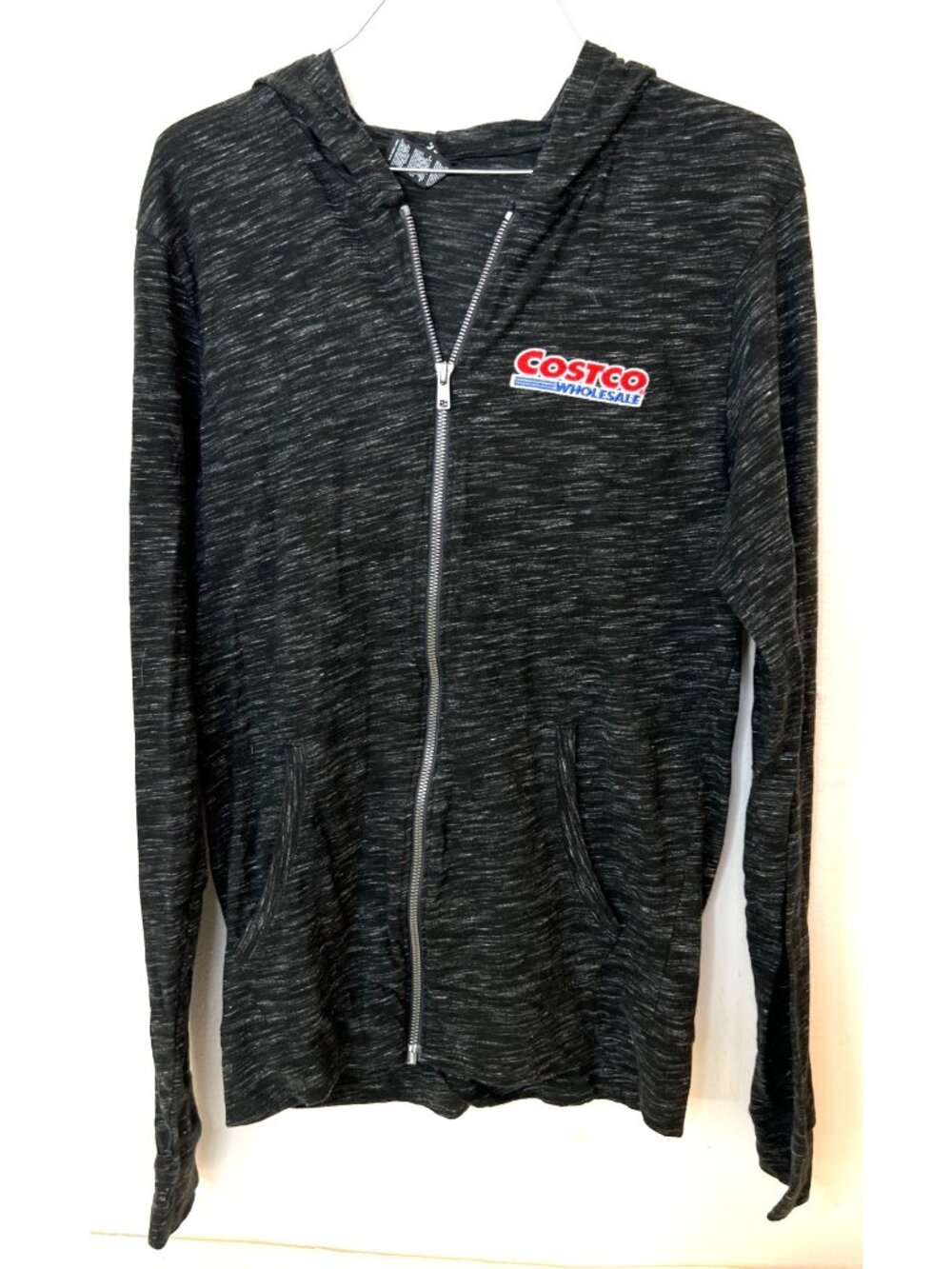Costco Wholesale Heathered Black Full Zip Hoodie Small Kirkland by District